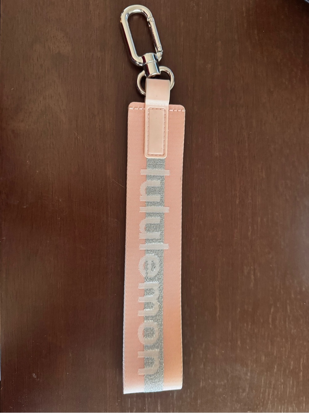 Lulemon Athletica Pink Logo Key Fob Strap
